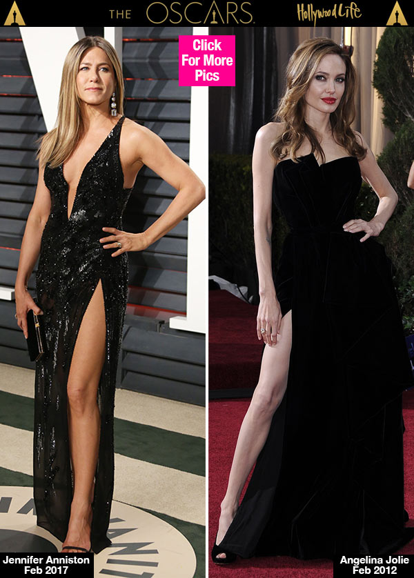 Angelina Jolie Jennifer Aniston Slit