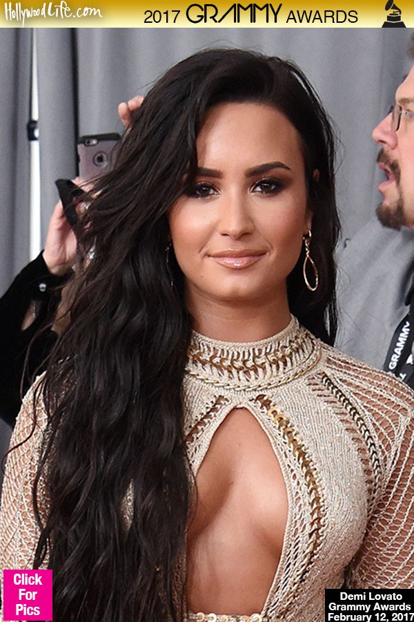 Demi Lovato Grammys Hair Makeup