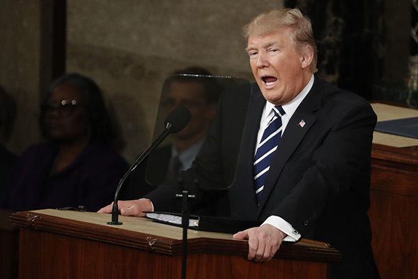 Donald Trump Congressional Address Pics