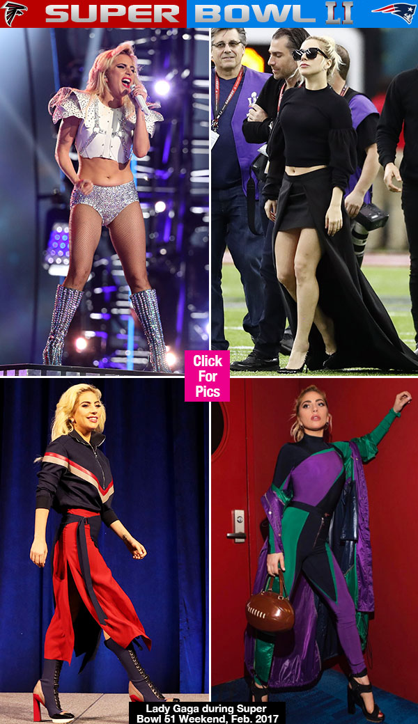 lady gaga outfits super bowl weekend