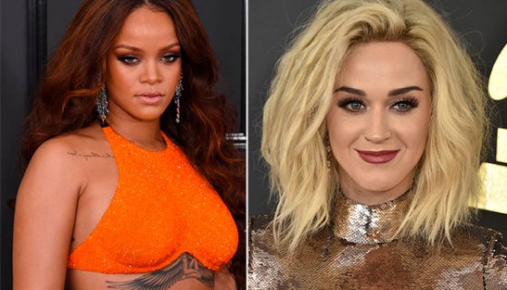 Rihanna Cheers On Katy Perry Grammys