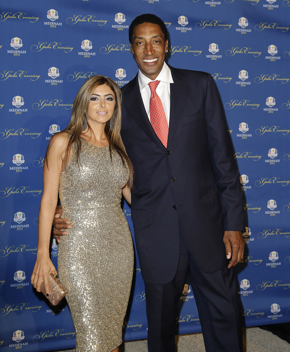 Chicago Bulls legend Scottie Pippen arrives with his wife Larsa Younan
The 39th Ryder Cup Gala at Akoo Theatre in Rosemont, Illinois, America - 26 Sep 2012