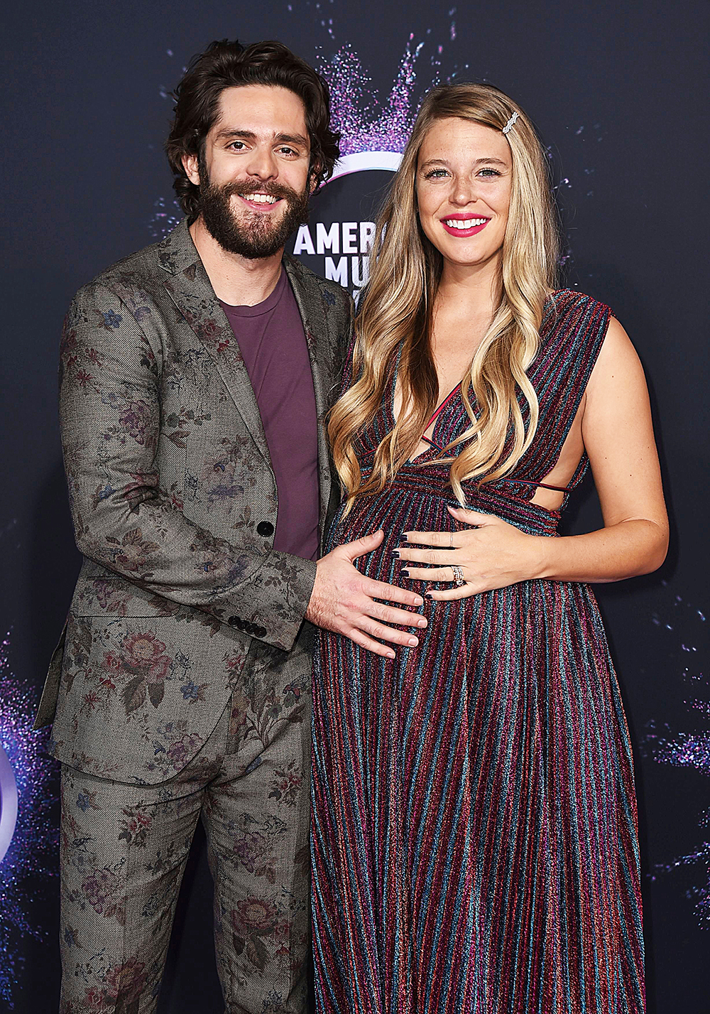 Thomas Rhett, Lauren Akins. Thomas Rhett, left, and Lauren Akins arrive at the American Music Awards, at the Microsoft Theater in Los Angeles
2019 American Music Awards - Arrivals, Los Angeles, USA - 24 Nov 2019