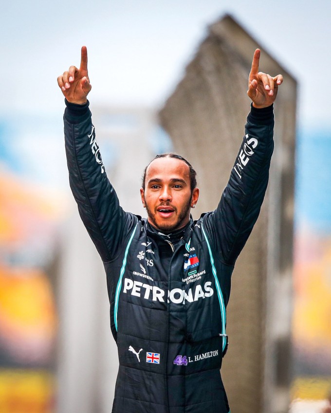 Lewis Hamilton celebrates being number one