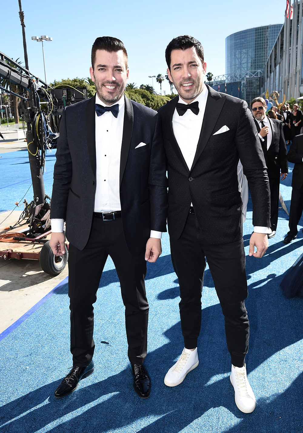 Jonathan Scott, Drew Scott. Jonathan Scott, left, and Drew Scott arrive at the 70th Primetime Emmy Awards, at the Microsoft Theater in Los Angeles
70th Primetime Emmy Awards - Limo Drop Off, Los Angeles, USA - 17 Sep 2018