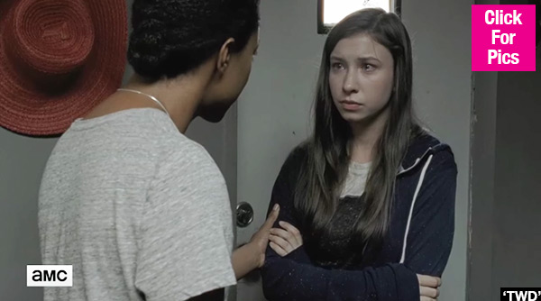 The Walking Dead Sasha Enid Scene