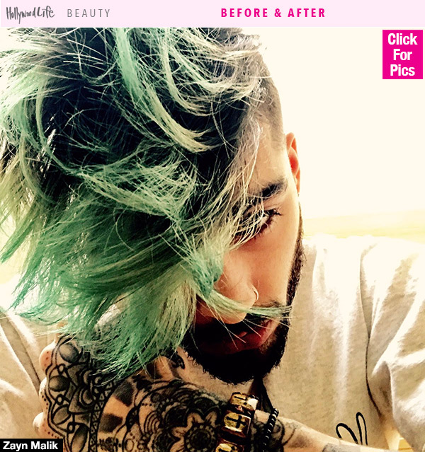 Zayn Malik green hair