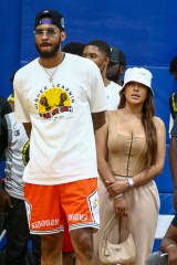 Miami, FL - *EXCLUSIVE* - La La and Carmelo's Anthony's marriage has been through a separation, a reconciliation, and years of speculation, but now they've amicably decided to officially call it quits.La La filed divorce docs Thursday in New York, 11 years after tying the knot with the NBA star, and cited irreconcilable differences.Pictured here, the friendly exes attended their son's Kiyan Carmelo Anthony basketball game in Miami.Pictured: La La Anthony, Carmelo AnthonyBACKGRID USA 19 JUNE 2021 BYLINE MUST READ: VEM / BACKGRIDUSA: +1 310 798 9111 / usasales@backgrid.comUK: +44 208 344 2007 / uksales@backgrid.com*UK Clients - Pictures Containing ChildrenPlease Pixelate Face Prior To Publication*