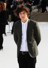 Burberry Prorsum Show - London Fashion Week. Harry Styles arriving at Kensington Gardens URN:14591428