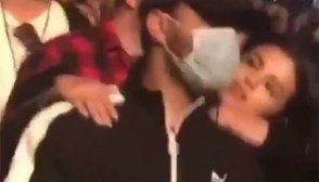 Selena Hugging The Weeknd