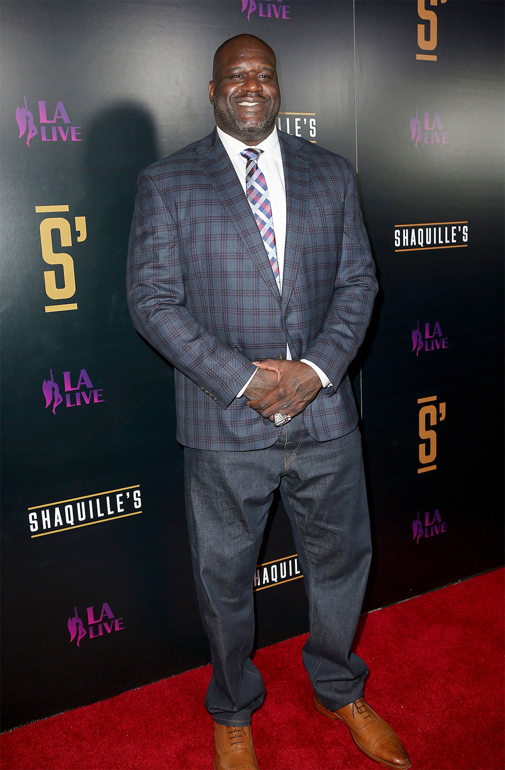 Shaquille O'Neal arrives at the Grand Opening of Shaquille's at LA Live, in Los Angeles
Grand Opening of Shaquille's at LA Live, Los Angeles, USA - 09 Mar 2019