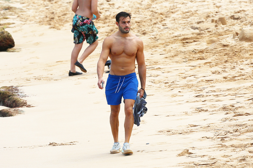 Sam Asghari Running Shirtless Beach MEGA