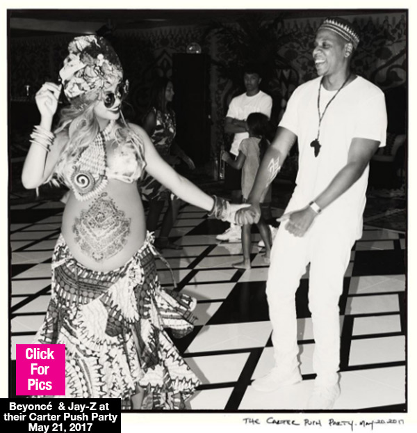 Beyonce and Jay Z at her push party