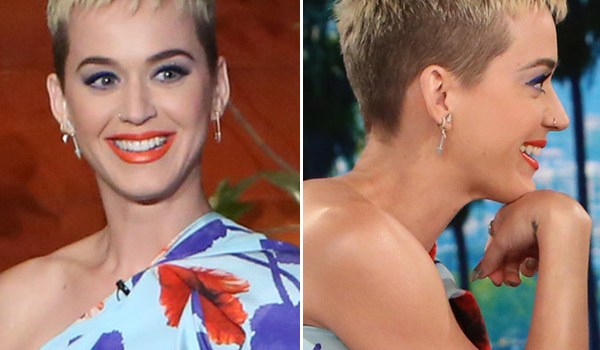 Katy Perry Chops Hair Too Much Bleach