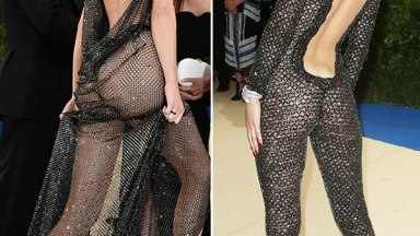 kendall jenner backless sheer dress butt thong bella hadid backless jumpsuit met gala