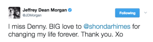 Jeffrey Dean Morgan Tweet