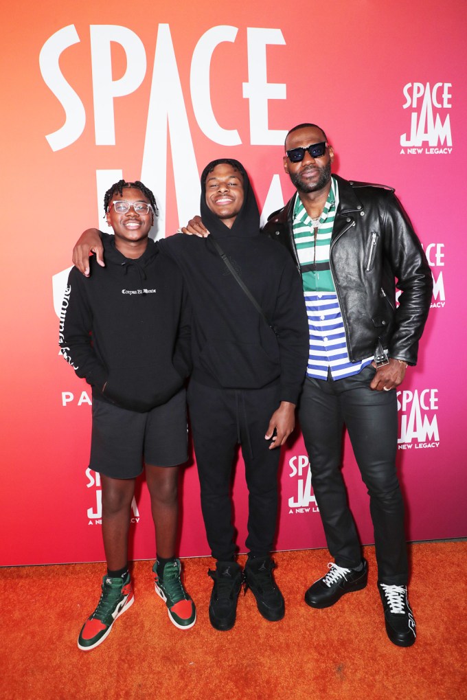 LeBron James’ sons at an event