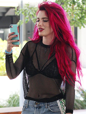 Bella Thorne Dyes Hair Hot Pink