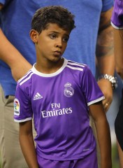 Cristiano Ronaldo of Real Madrid son, Cristiano Ronaldo Jr. looks on after Real Madrid won the UEFA Champions League - Juventus v Real Madrid, UEFA Champions League Final, National Stadium of Wales, Cardiff - 3rd June 2017.
Juventus v Real Madrid, UEFA Champions League Final, Football, The Principality Stadium, Cardiff, Wales, UK - 03 Jun 2017