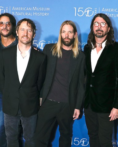 Pat Smear, Rami Jaffee, Chris Shiflett, Taylor Hawkins, Dave Grohl and Nate Mendel of Foo Fighters
American Museum of Natural History's 2021 Museum Gala, New York, USA - 18 Nov 2021