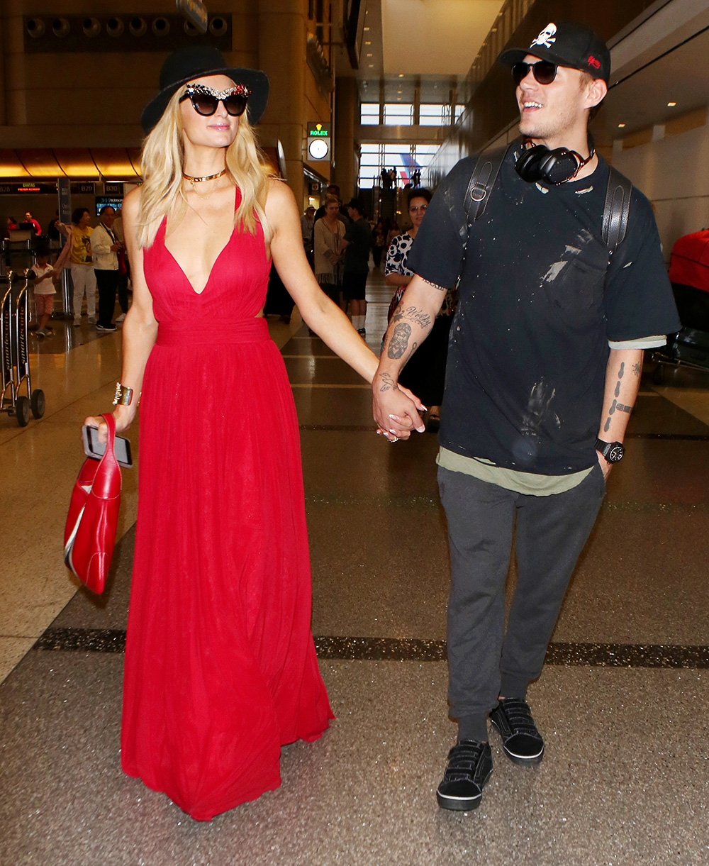 Paris Hilton and Chris Zylka at LAX International Airport, Los Angeles, USA - 30 Jun 2017