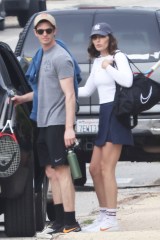 Malibu, CA - *EXCLUSIVE* - "Spider-Man" star Andrew Garfield and girlfriend Alyssa Miller leave a Malibu Tennis court together after a friendly match together.Pictured: Andrew Garfield, Alyssa MillerBACKGRID USA 2 FEBRUARY 2022 BYLINE MUST READ: RMBI / BACKGRIDUSA: +1 310 798 9111 / usasales@backgrid.comUK: +44 208 344 2007 / uksales@backgrid.com*UK Clients - Pictures Containing ChildrenPlease Pixelate Face Prior To Publication*