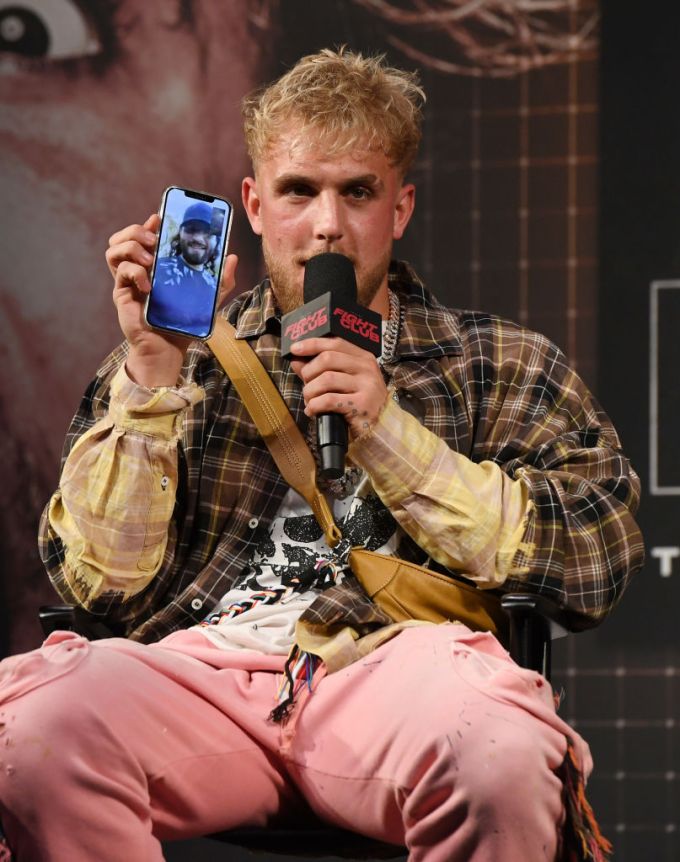 Jake Paul At A News Conference For Triller Fight Club’s inaugural 2021 Boxing Event