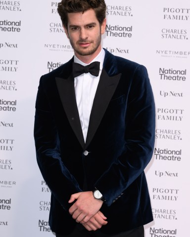 LONDON, ENGLAND - MAY 01: Andrew Garfield attends the National Theatre "Up Next" Gala at The National Theatre on May 01, 2024 in London, England. (Photo by Karwai Tang/WireImage)