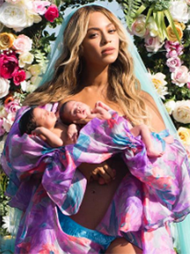 Beyonce with Sir Carter & Rumi