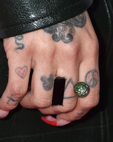 Kehlani, ring and tattoo detail'Justin Bieber: Seasons' TV show premiere, Regency Bruin Theatre, Los Angeles, USA - 27 Jan 2020