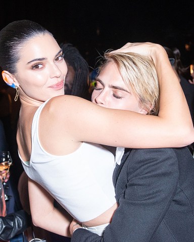 Exclusive In the UK: Premium Rates ApplyWEBSITE: £50 per picture. PRINT: call your Account Manager for pricing   Mandatory Credit: Photo by Madison Voelkel/BFA/REX/Shutterstock (9903731v)Kendall Jenner, Cara DelevingneExclusive - Off-White Dinner, Spring Summer 2019, Paris Fashion Week, France - 27 Sep 2018