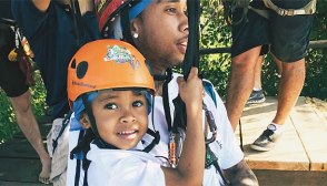 King Cairo Stevenson with his dad Tyga