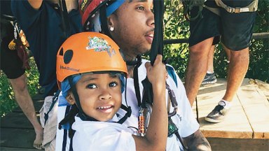 King Cairo Stevenson with his dad Tyga