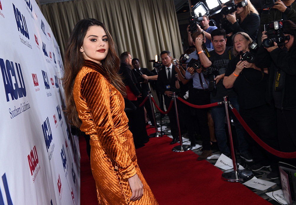 Selena Gomez
ACLU Bill of Rights Dinner, Arrivals, Beverly Wilshire, Los Angeles, USA - 17 Nov 2019