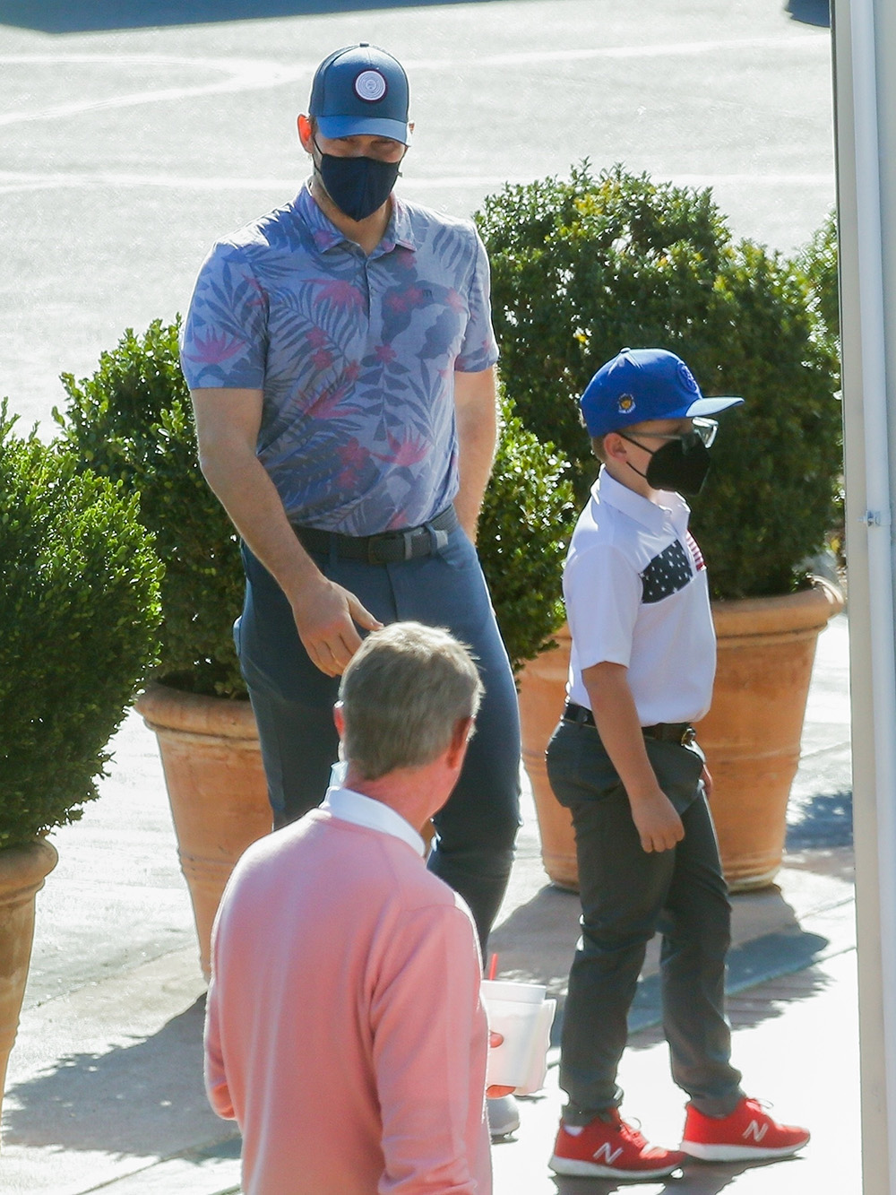 *EXCLUSIVE* Chris Pratt attends an event at a golf club with his son Jack