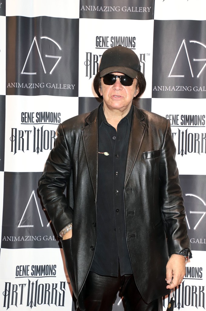 Gene Simmons at an artwork event