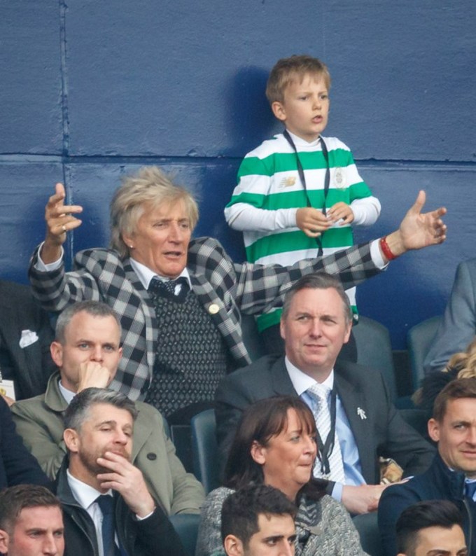 Rod Stewart and His Son Singing