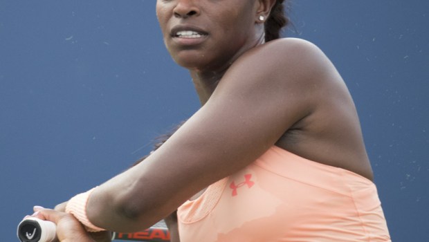 Sloane Stephens of the United States of Americain action against Roberta Vinci of Italy in the first round of the US OpenUS Open Tennis , USTA, Flushing Meadows, New York, 25 Aug 2017,