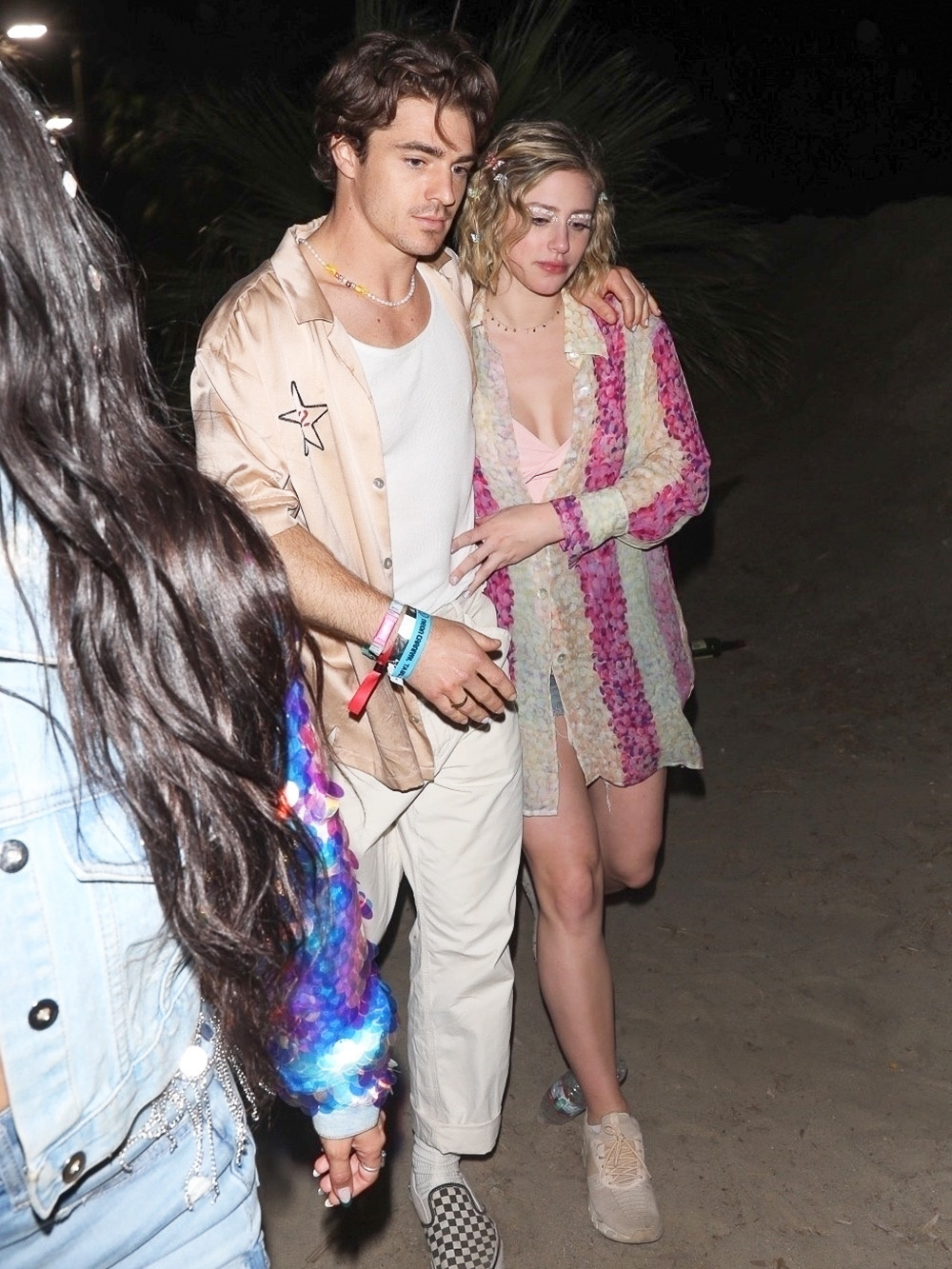 Lili Reinhart parties at Coachella's Neon Carnival with boyfriend