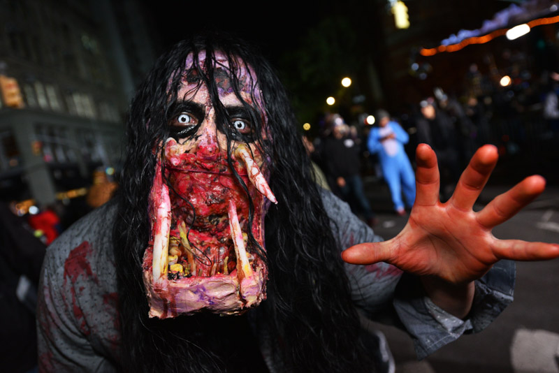 People take part in the 44th Annual Village Halloween Parade in New York City44th Annual Greenwich Village Halloween Parade, New York, USA - 31 Oct 2017This years theme was Cabinet of Curiosities: An Imaginary Menagerie celebrating the hybrids, mash-ups, and frisson of crossed identities we allow ourselves to be for on one special night in October.