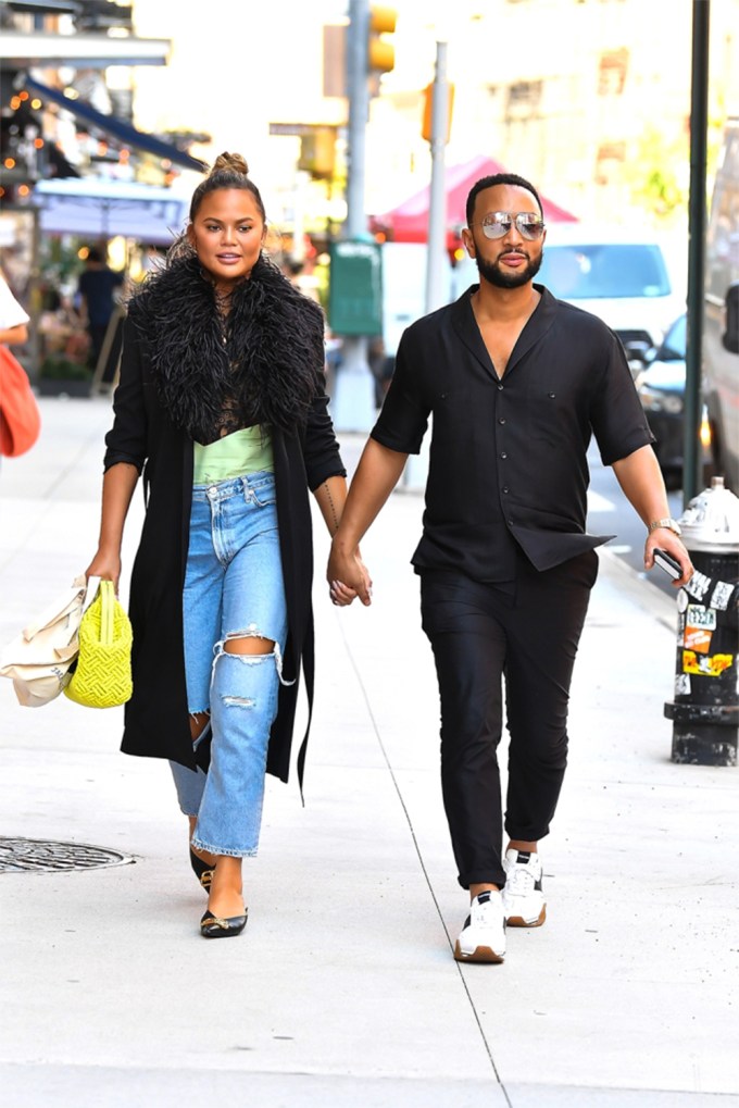 Chrissy Teigen & John Legend Leave Lunch in NYC