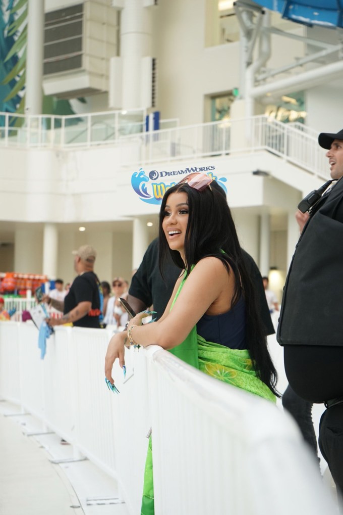 Cardi B at a waterpark