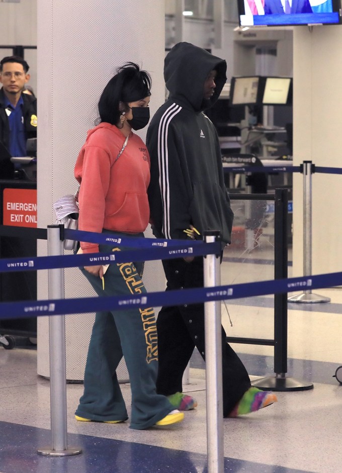 Cardi B And Offset Walk Through LAX