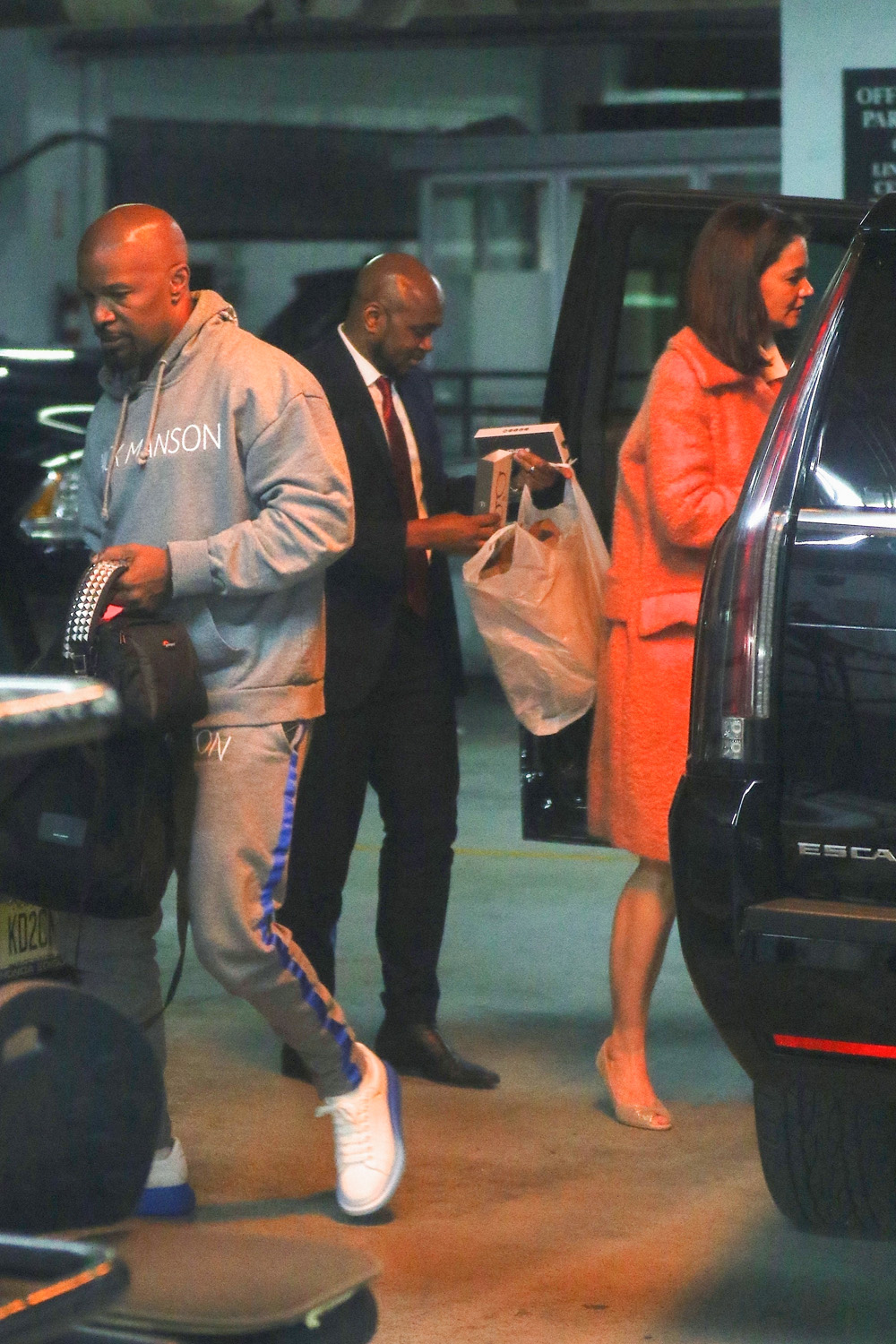 *EXCLUSIVE* Jamie Foxx and Katie Holmes  secretly return to Jaimie's hotel Tuesday afternoon