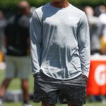 Pittsburgh Steelers injured linebacker Ryan Shazier during an NFL football practice at the team's training facility, in Pittsburgh
Steelers Football, Pittsburgh, USA - 11 Jun 2019