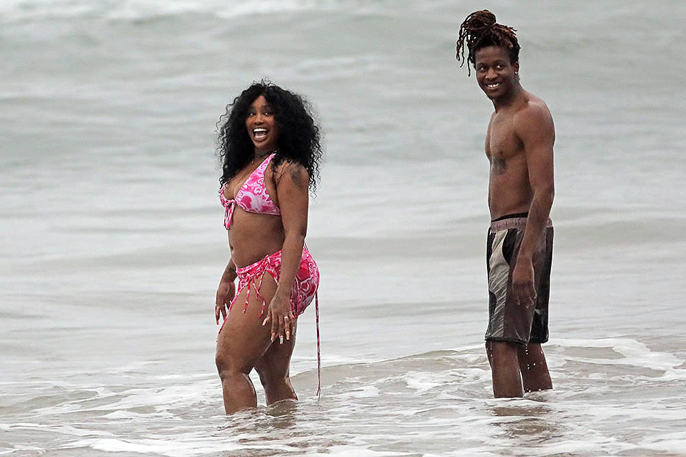 EXCLUSIVE: ** WARNING: Contains Nudity ** Singer SZA is all smiles at the beach in Hawaii as she celebrates chart-topping success with long-awaited new album 'SOS'