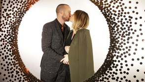 Aaron Paul and his wife Lauren Parsekian