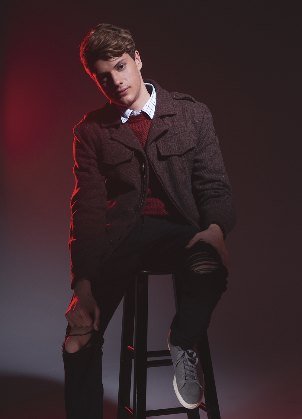 Jace Norman, star of 'Henry Danger,' sits for portraits with HollywoodLife