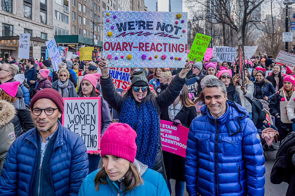 Women's March rally, New York, USA - 20 Jan 2018