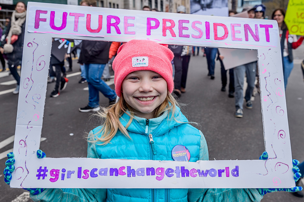 Women's March rally, New York, USA - 20 Jan 2018